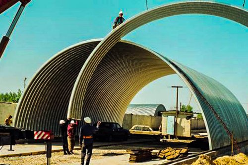Строительство бескаркасных ангаров